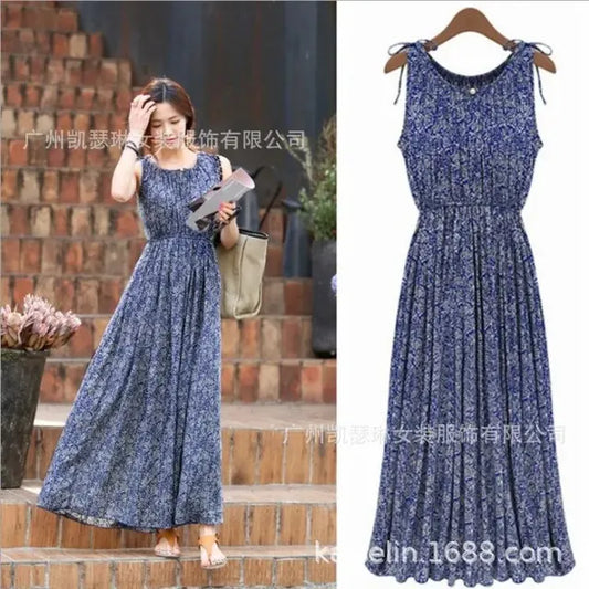 Zomerse Maxi Jurk met Bloemenprint Vrouwen Jurk - StudioMarella
