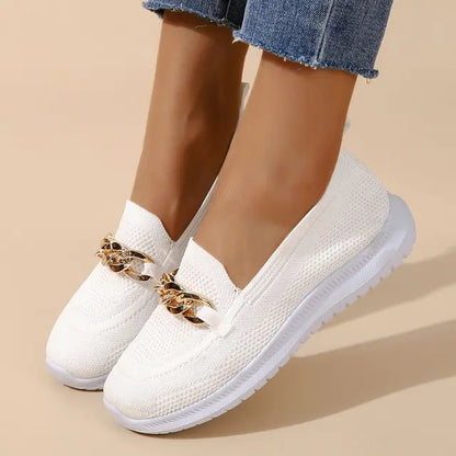 Dames Loafers Comfortabel Leer Flats Schoenen voor Wandelen