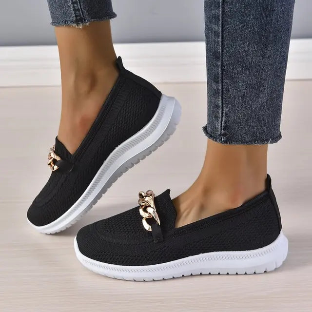 Dames Loafers Comfortabel Leer Flats Schoenen voor Wandelen
