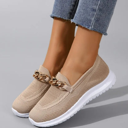 Dames Loafers Comfortabel Leer Flats Schoenen voor Wandelen
