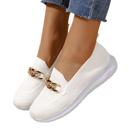Dames Loafers Comfortabel Leer Flats Schoenen voor Wandelen
