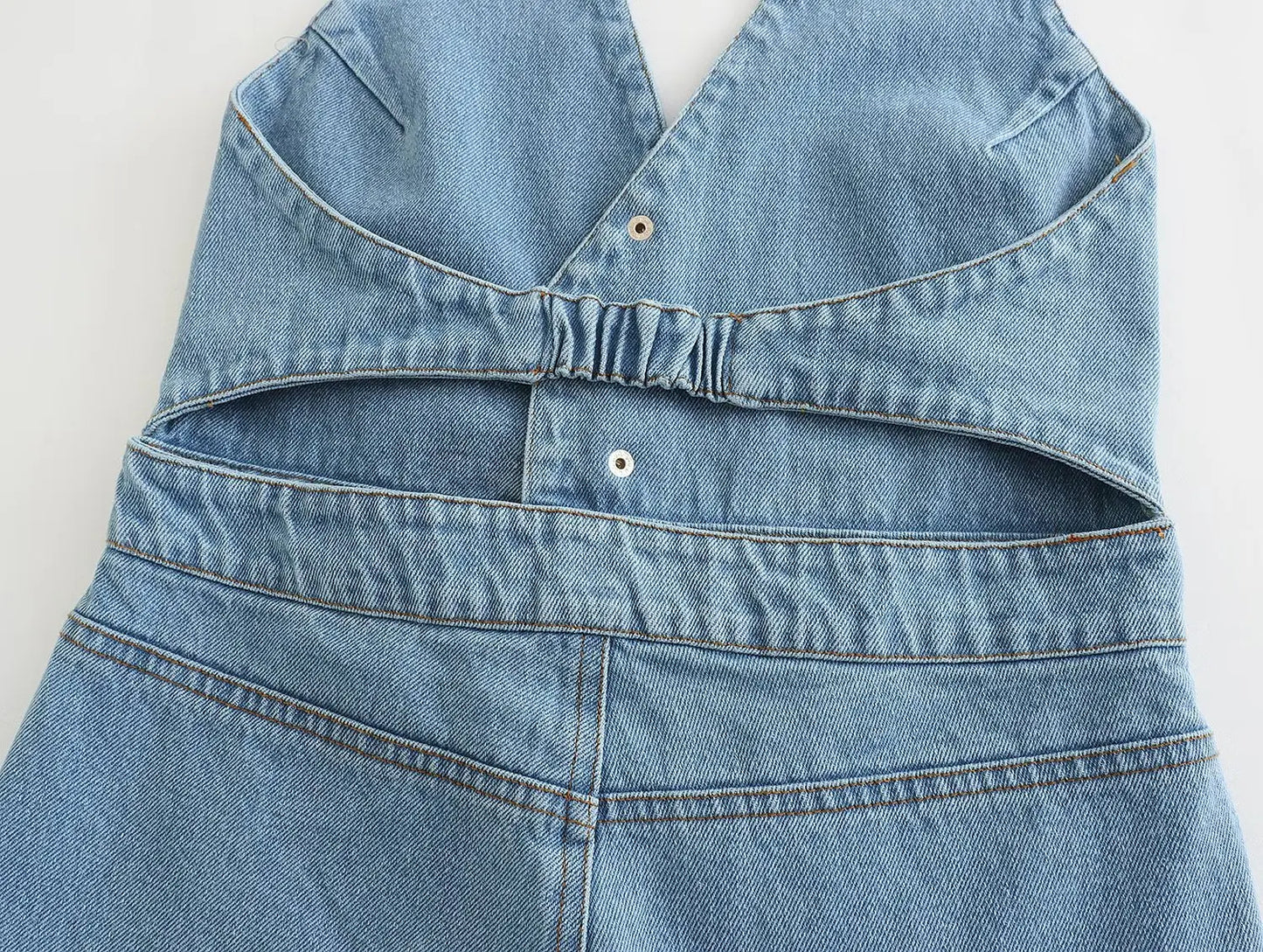 Mouwloze Jumpsuit Denim Zomerjurk Stijlvol