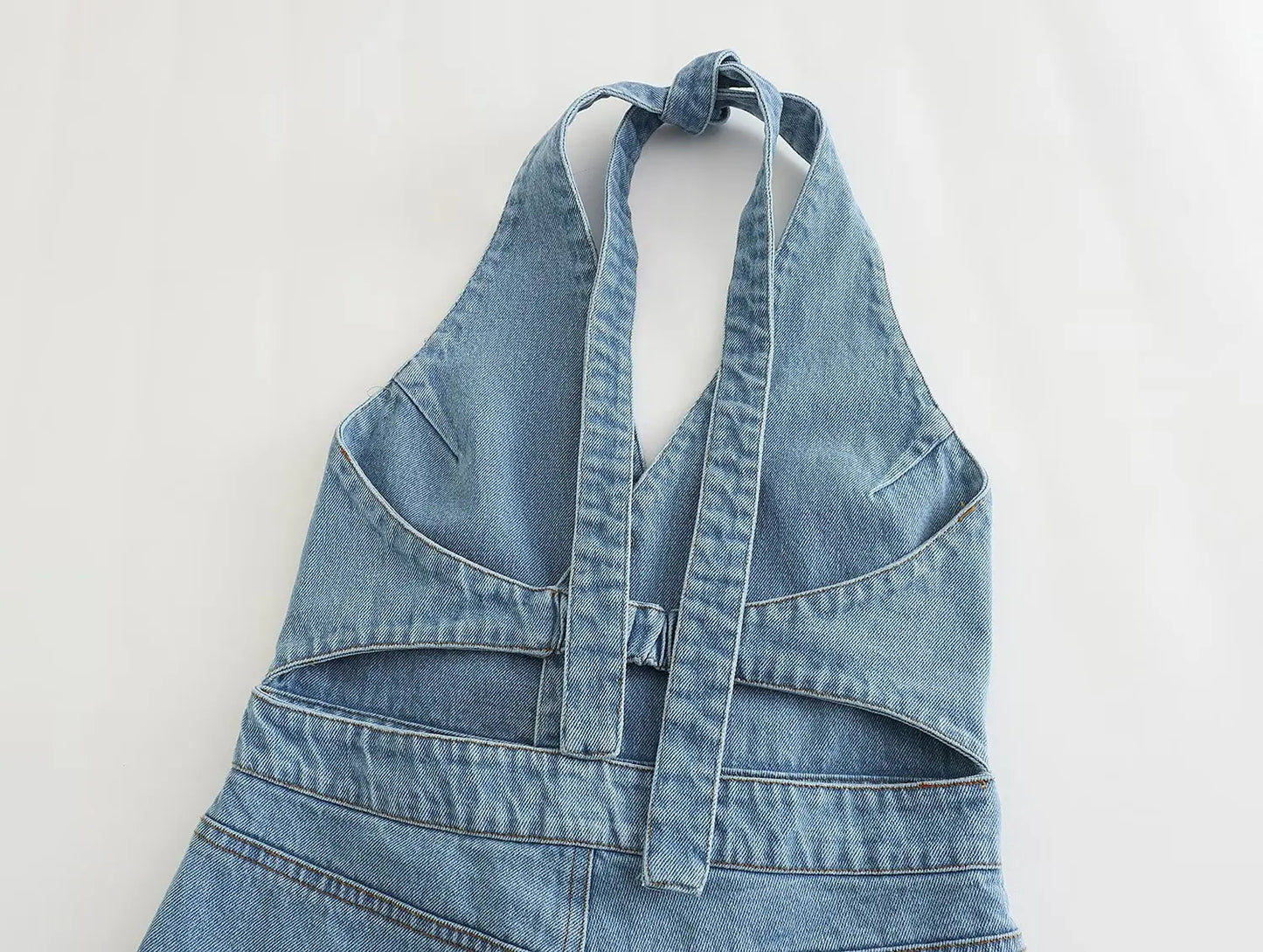 Mouwloze Jumpsuit Denim Zomerjurk Stijlvol