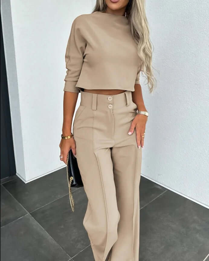 Dames Tweedelige Set - Elegante Top met Broek Elegant Design - StudioMarella