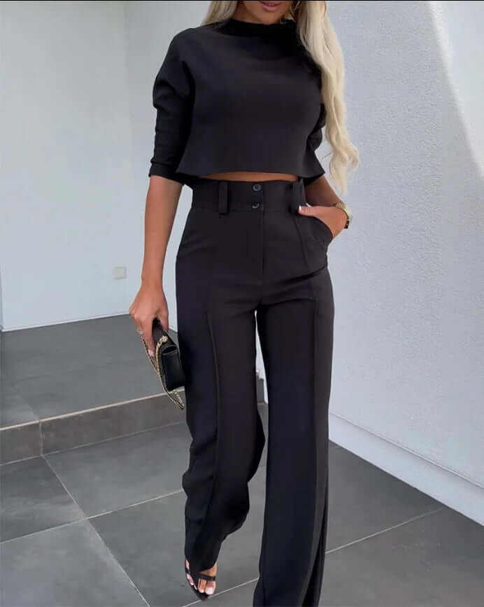 Dames Tweedelige Set - Elegante Top met Broek Elegant Design