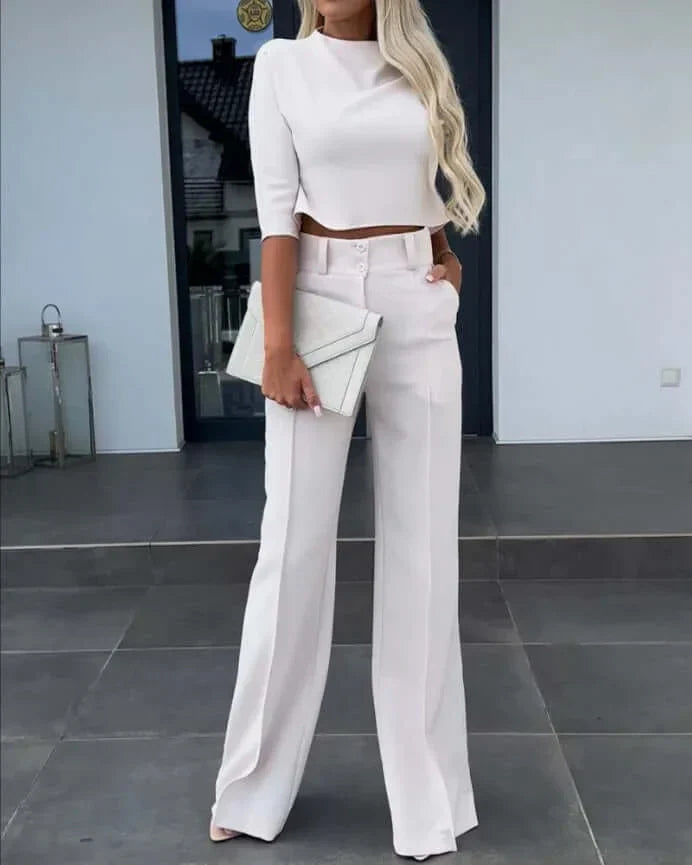 Dames Tweedelige Set - Elegante Top met Broek Elegant Design