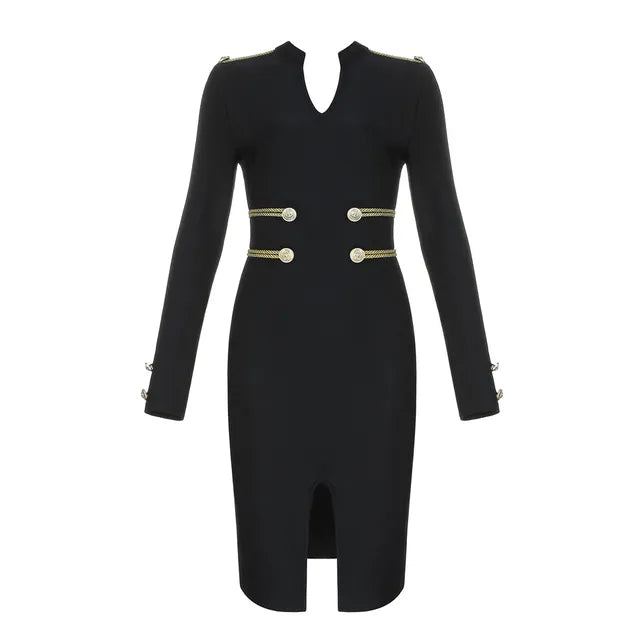 Zomer Jurk Bandage Stijl Volledige Mouwen Sexy Dress - StudioMarella