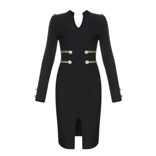 Zomer Jurk Bandage Stijl Volledige Mouwen Sexy Dress - StudioMarella