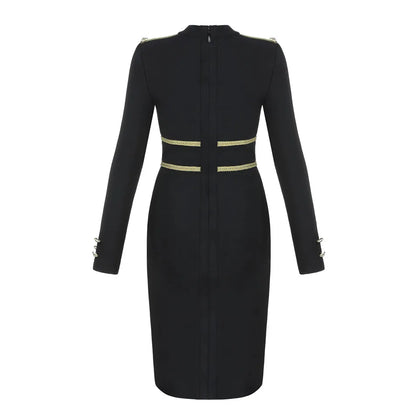 Zomer Jurk Bandage Stijl Volledige Mouwen Sexy Dress