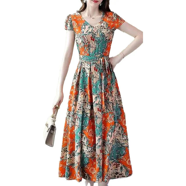 Zomerjurk Vrouw Fantasie Luxe Jurk Rood