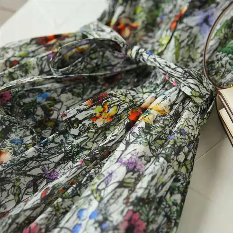 Luxe Zomerjurk Geprint Elegante Jurassic Design