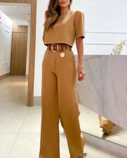 Vrouwelijke Broek en Top Set Casual Kleding