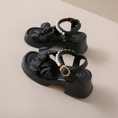 Parel Sandalen voor Vrouwen Groot Platform Hoge Hak