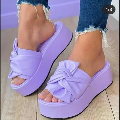 Luxe Zomersandalen met Hoge Hak en Platvorm Zool