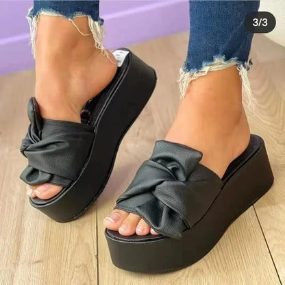 Luxe Zomersandalen met Hoge Hak en Platvorm Zool