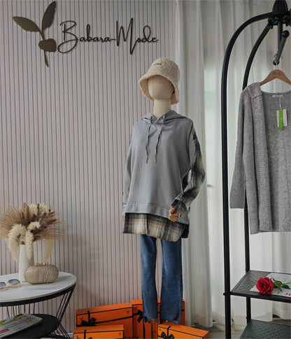 Comfortabele Sweatshirt Lange Mouwen met Patchwork Design