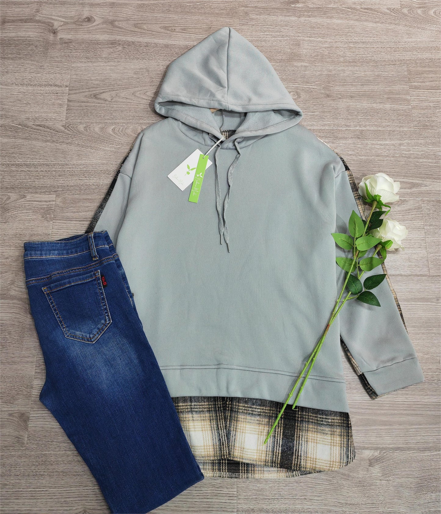 Comfortabele Sweatshirt Lange Mouwen met Patchwork Design