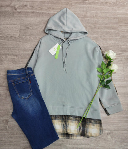Comfortabele Sweatshirt Lange Mouwen met Patchwork Design