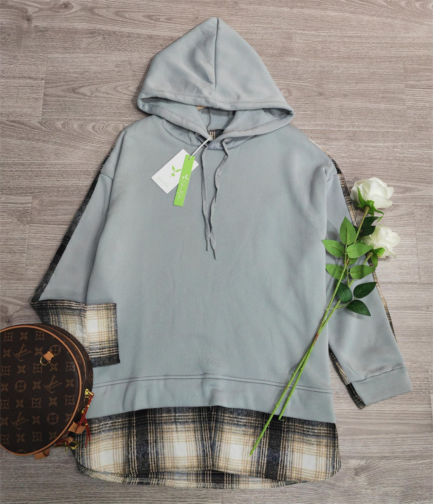 Comfortabele Sweatshirt Lange Mouwen met Patchwork Design