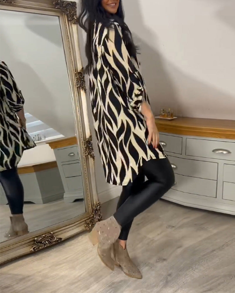 Vrouw Blouse met Abstracte Print LOSSE FIT