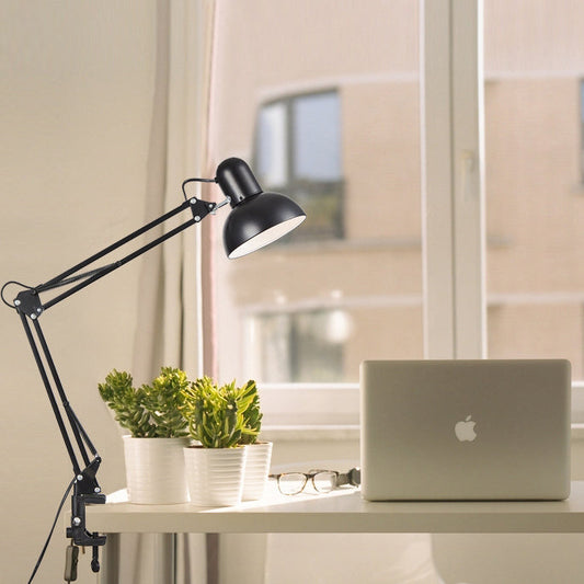 Verstelbare Bureaulamp met Klem | Industriële Leeslamp voor Bureau & Werkplek