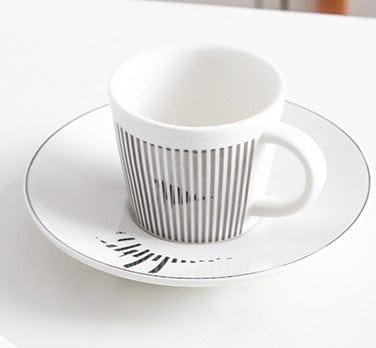 Koffiekop Met Spiegel Reflectie Schotel Keramiek Design Set