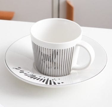 Koffiekop Met Spiegel Reflectie Schotel Keramiek Design Set