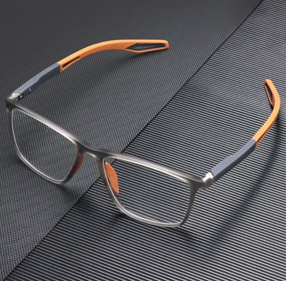 Leesbril met Blauwe Licht Filter en Progressieve Glazen – Ultralicht Titanium Montuur voor Mannen – Oogbescherming