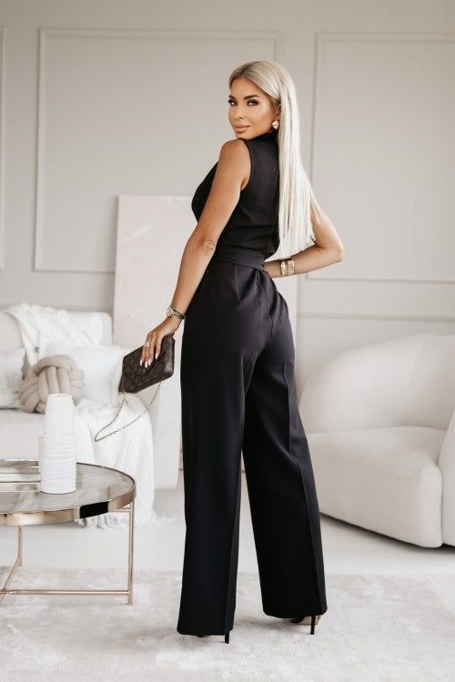 Jumpsuit Mouwloos Met Ceintuur Zomer Jurk