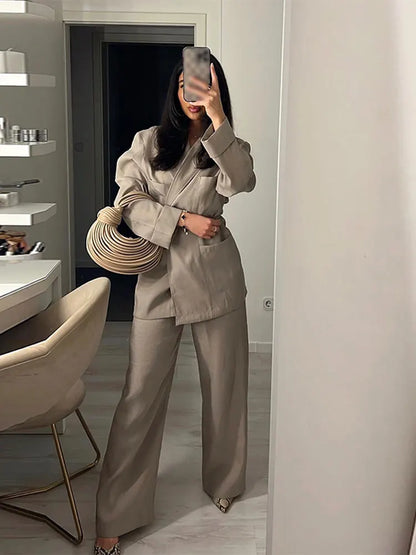 Dames Blazer Set - Tweedelig Comfortabel Chic Pak