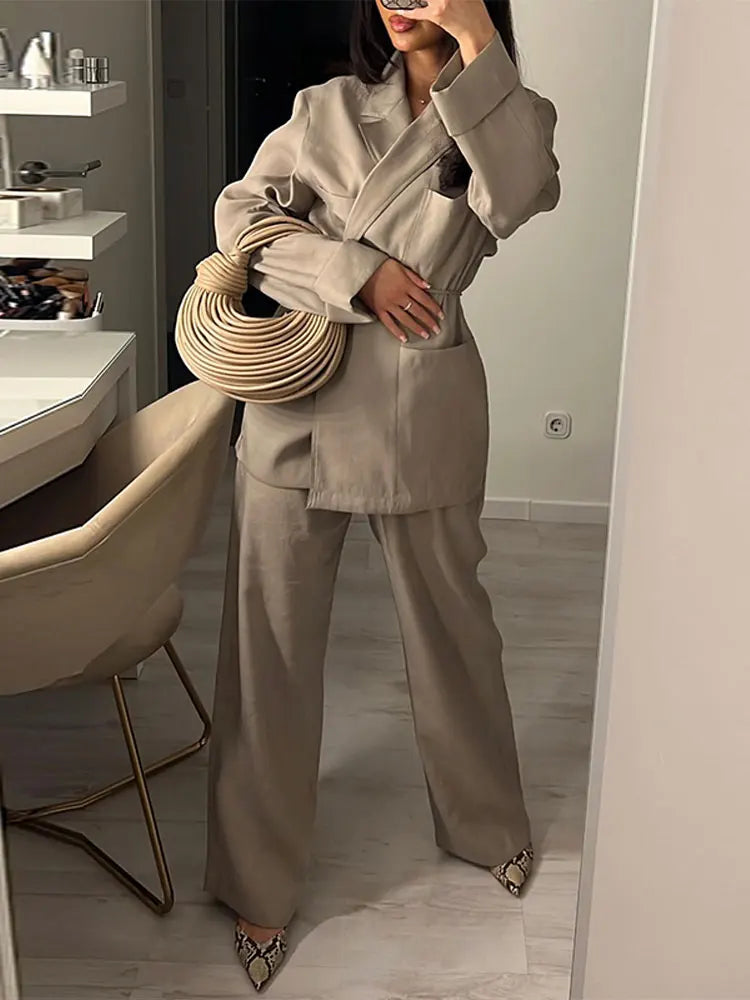 Dames Blazer Set - Tweedelig Comfortabel Chic Pak
