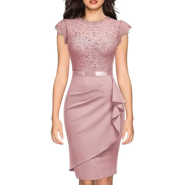 Jurk voor Dames Elegante Lange Kant - StudioMarella
