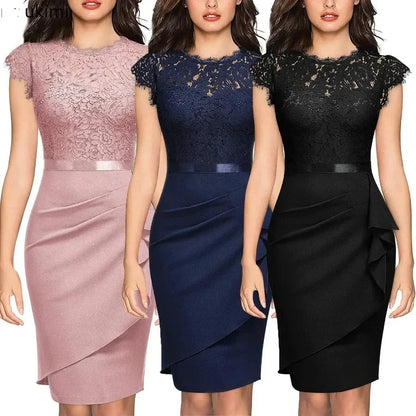 Jurk voor Dames Elegante Lange Kant
