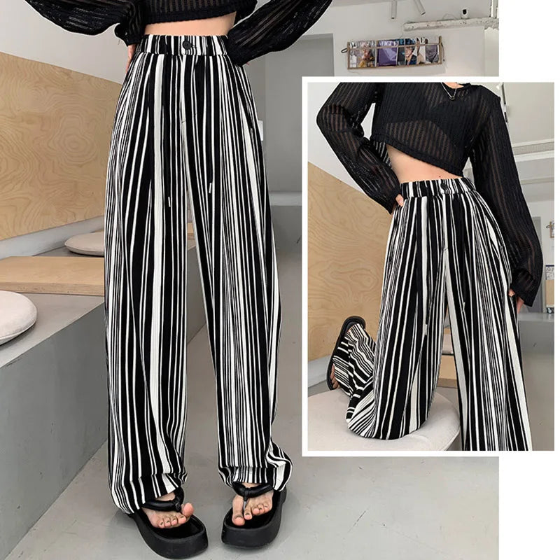 Hoge Taille Broek Comfortabel Zwart van GleeterMode