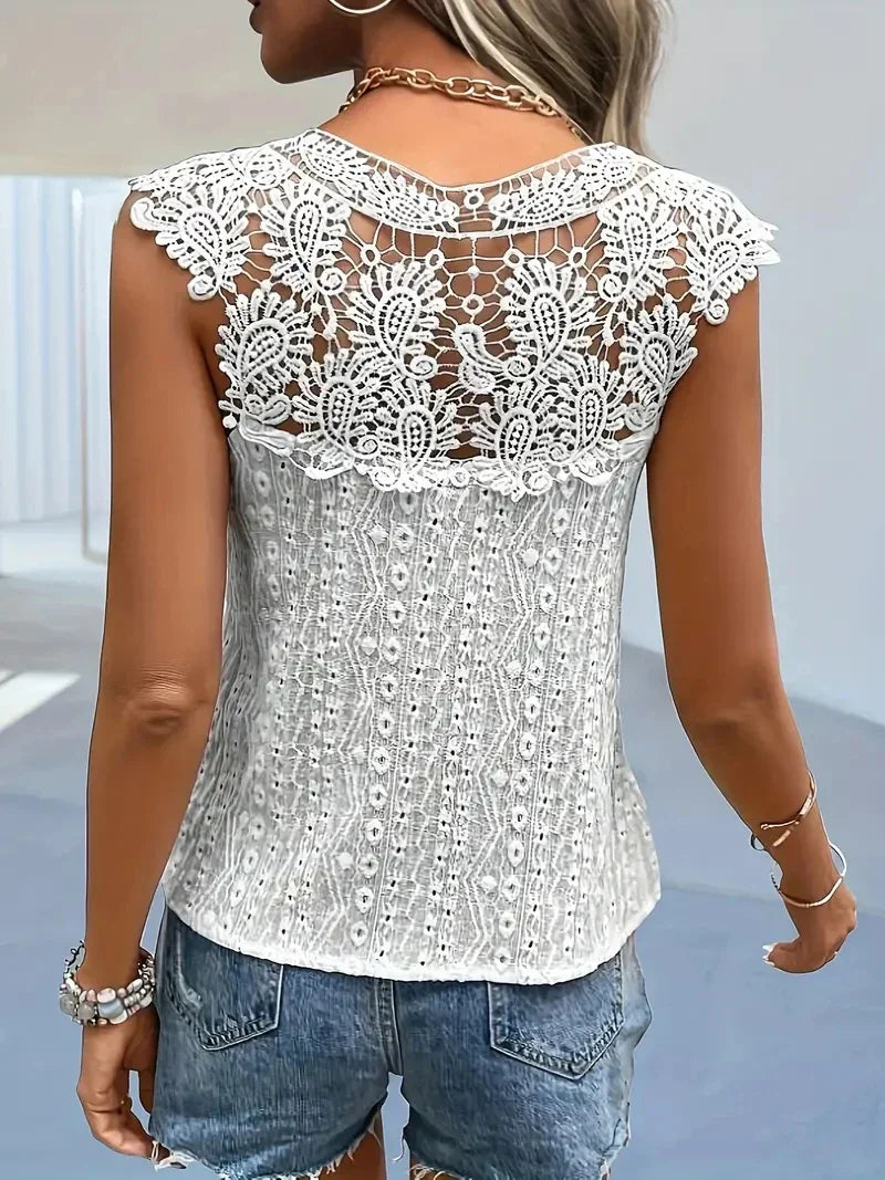 Kant Vest T-Shirt Zomerse Vrouwelijk Model