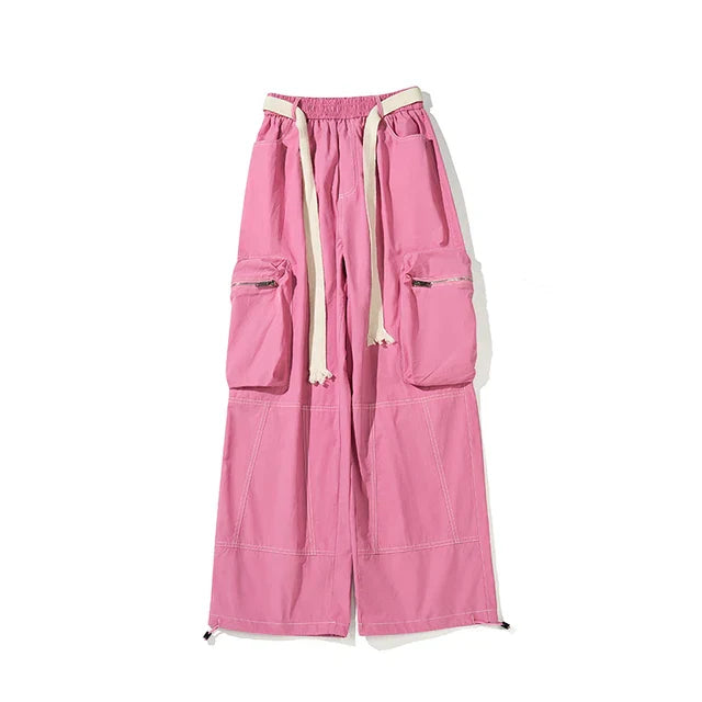 Vrouwen Cargo Broek Roze Streetwear Mode Broek - StudioMarella