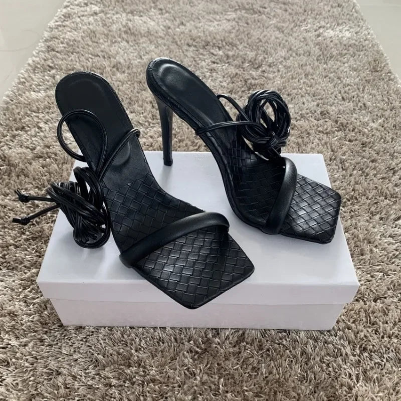 Sandalen met Vetersluiting Elegante Zomerstijl