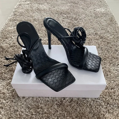 Sandalen met Vetersluiting Elegante Zomerstijl