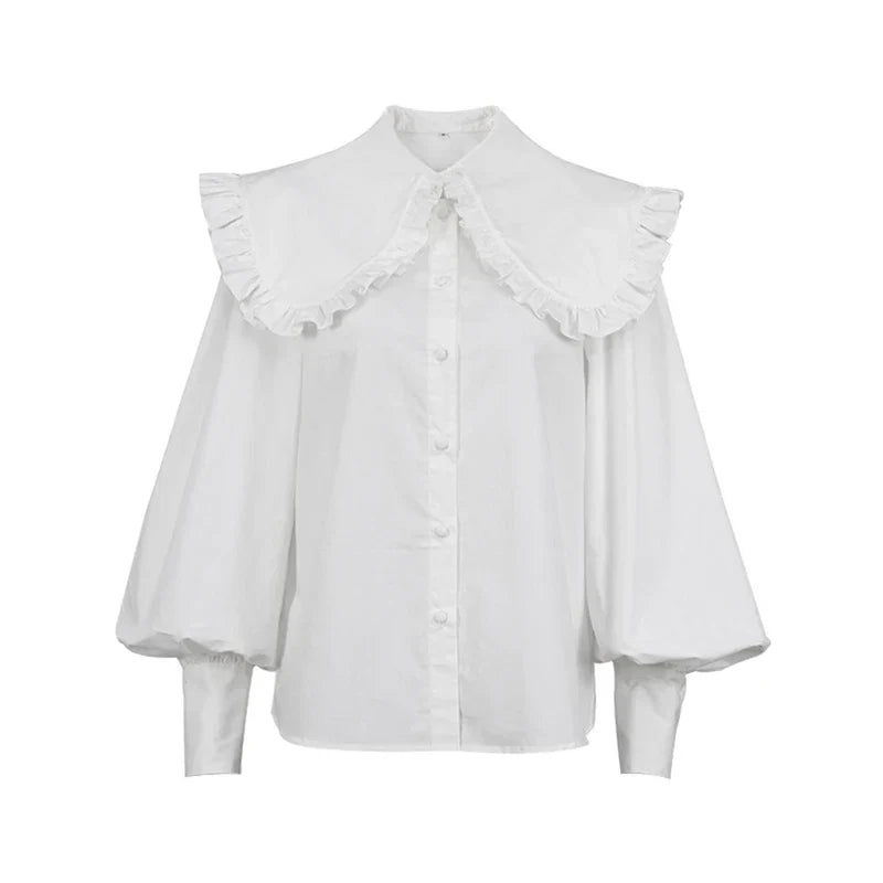 Vrouwen Blouse Peter Pan Kraag Elegante Stijl