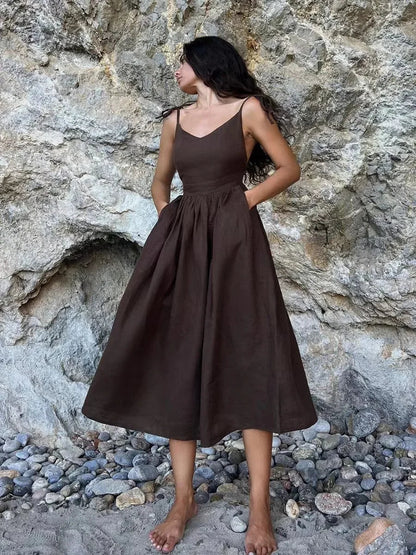 Vrouwenzomerjurk V-Hals Zomerjurk Korte Mouw