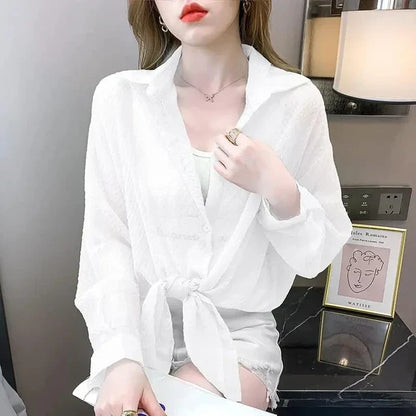 Zomer Shirt Zonwerend Licht en Elegant