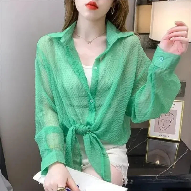 Zomer Shirt Zonwerend Licht en Elegant