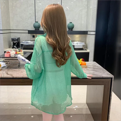 Zomer Shirt Zonwerend Licht en Elegant