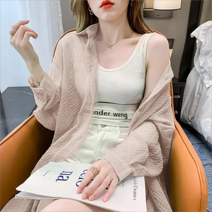 Zomer Shirt Zonwerend Licht en Elegant