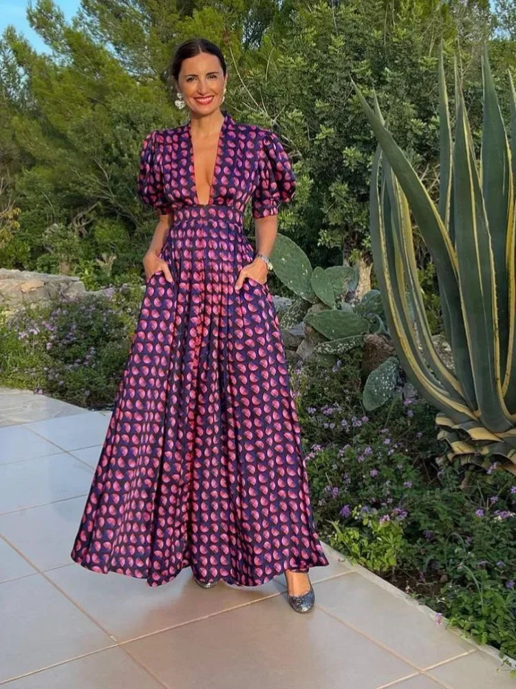Zomerjurk Lange Elegantie voor Vrouw