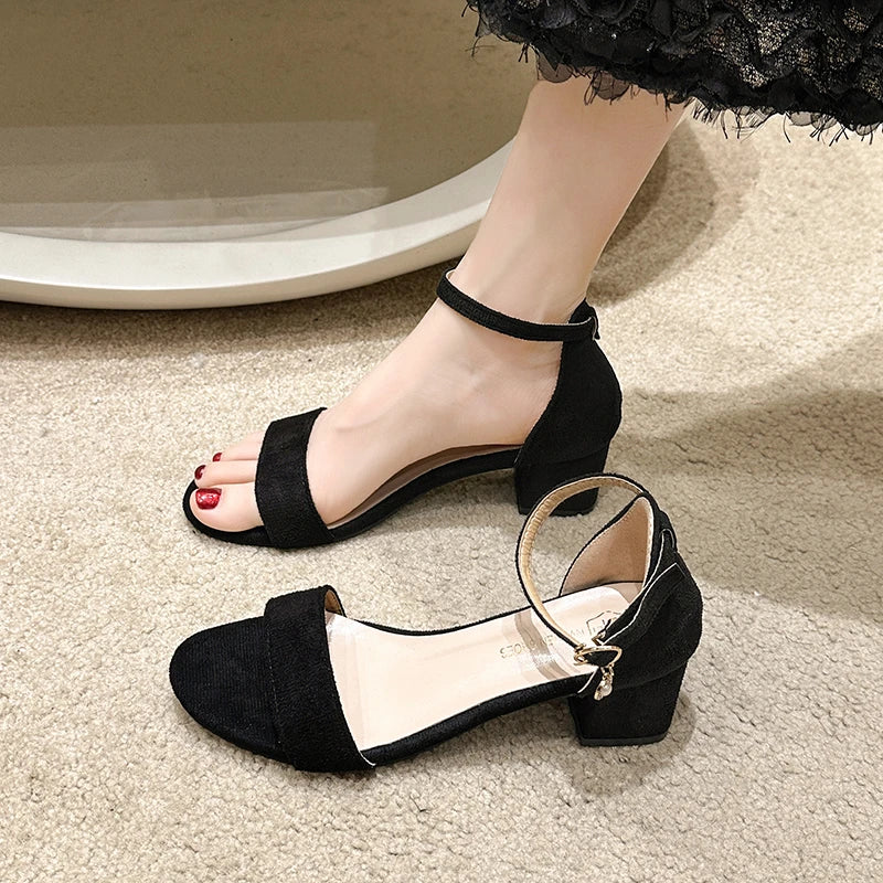 Zomer Sandalen Met Hak Dikke Zool Comfortabel