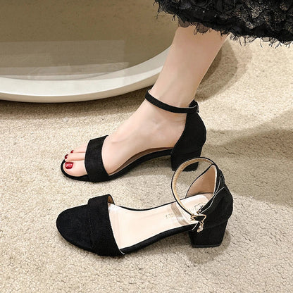 Zomer Sandalen Met Hak Dikke Zool Comfortabel