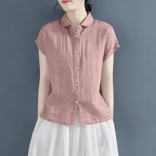 Retro Dames Overhemd Koreaanse Stijl Blouse voor Vrouw