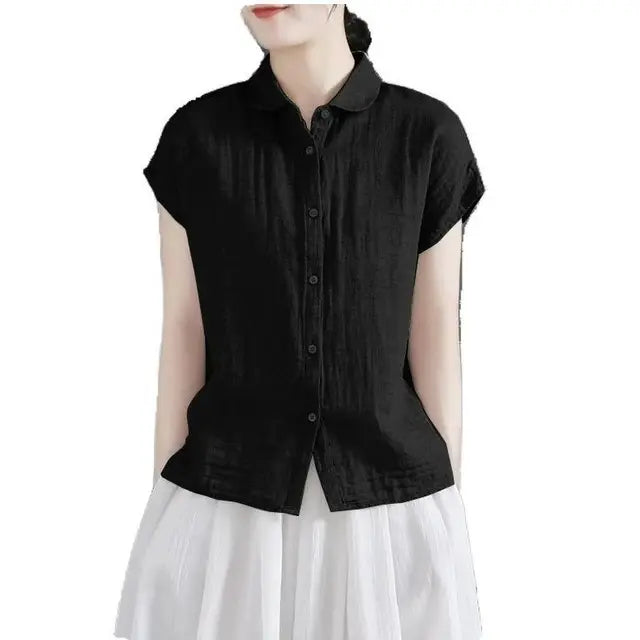 Retro Dames Overhemd Koreaanse Stijl Blouse voor Vrouw