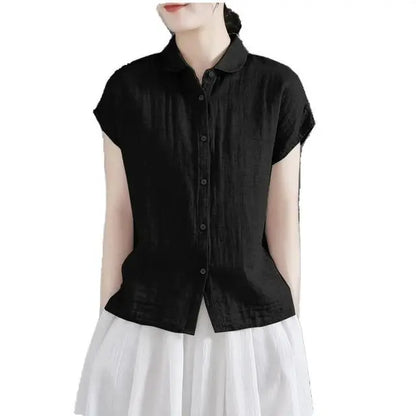 Retro Dames Overhemd Koreaanse Stijl Blouse voor Vrouw